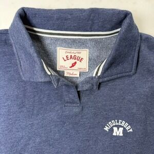 League Middlebury College Sweatshirt Women Medium Navy Blue Polo Fleece